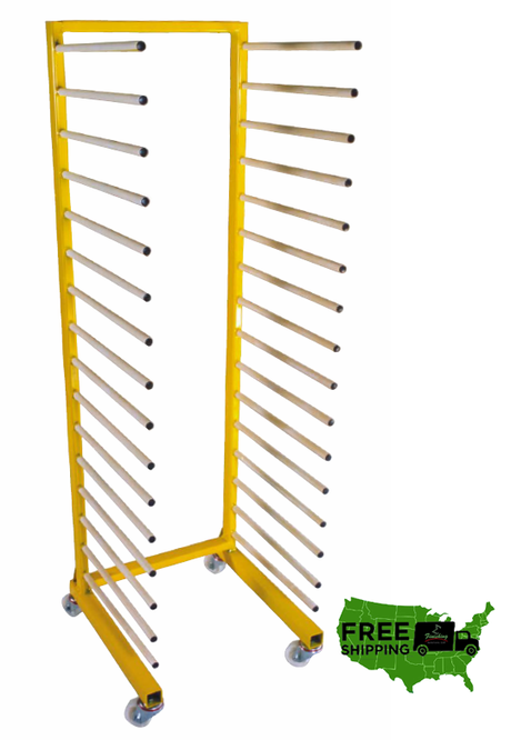 16 shelf industrial drying rack for cabinet and finishing parts