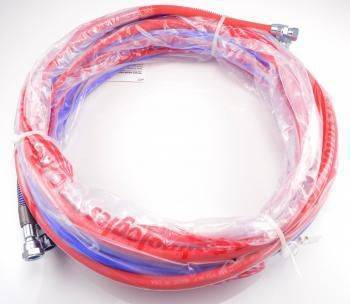 3/16" AAA Fluid & Air Hose Set, Blue Fluid / Red Air, 1885 PSI