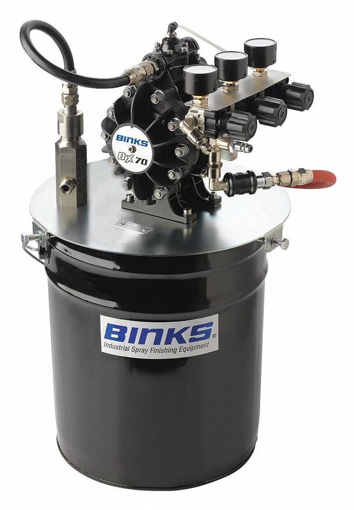 Binks MX412 Air Assist Airless Pump Cart Mount Spray Kit (AA 1600 Gun, Air  Control, 5