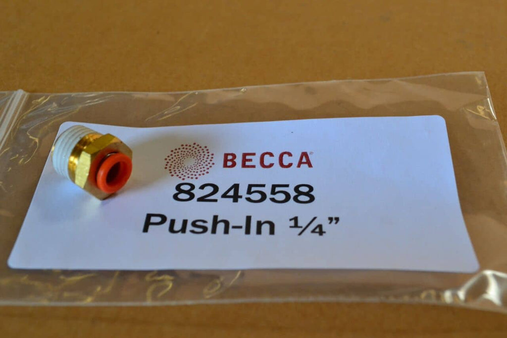 Push-In Compression Fitting ¼ Npt X Tube Brass Becca Parts
