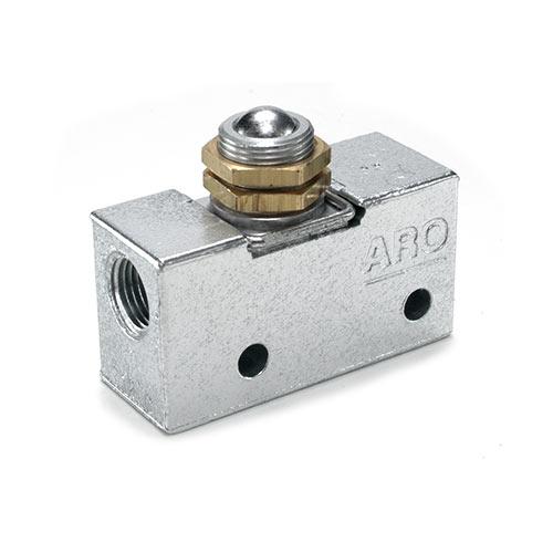 Circuitry Valve 200 Series. 1/8 Ports Short Ball Roller Actuator Mechanically Actuated Air Valves