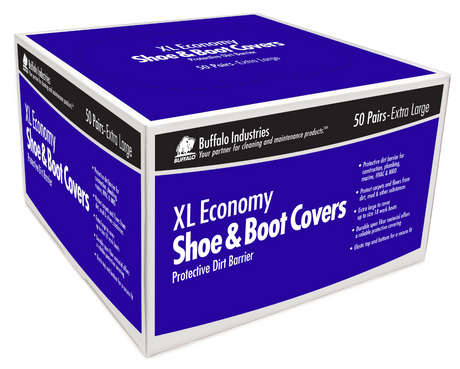 Buffalo Industries XL disposable shoe and boot covers 50 pair box