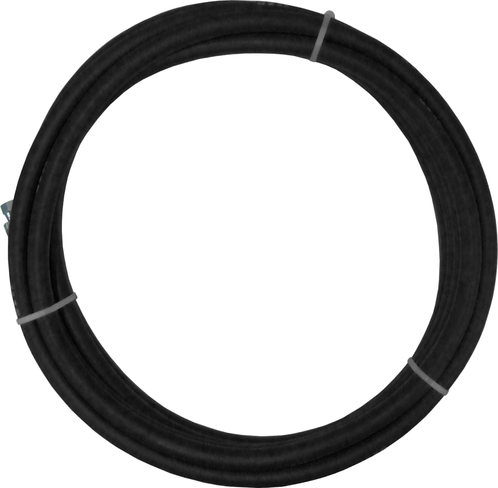 1/4 Fluid Hose - Black (750 Psi) Fittings: 3/8 Nps 5