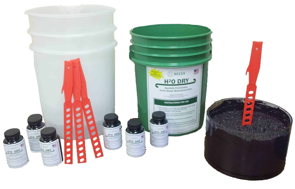 H2O Dry System For Waste Waterborne Paint Becca Consumables
