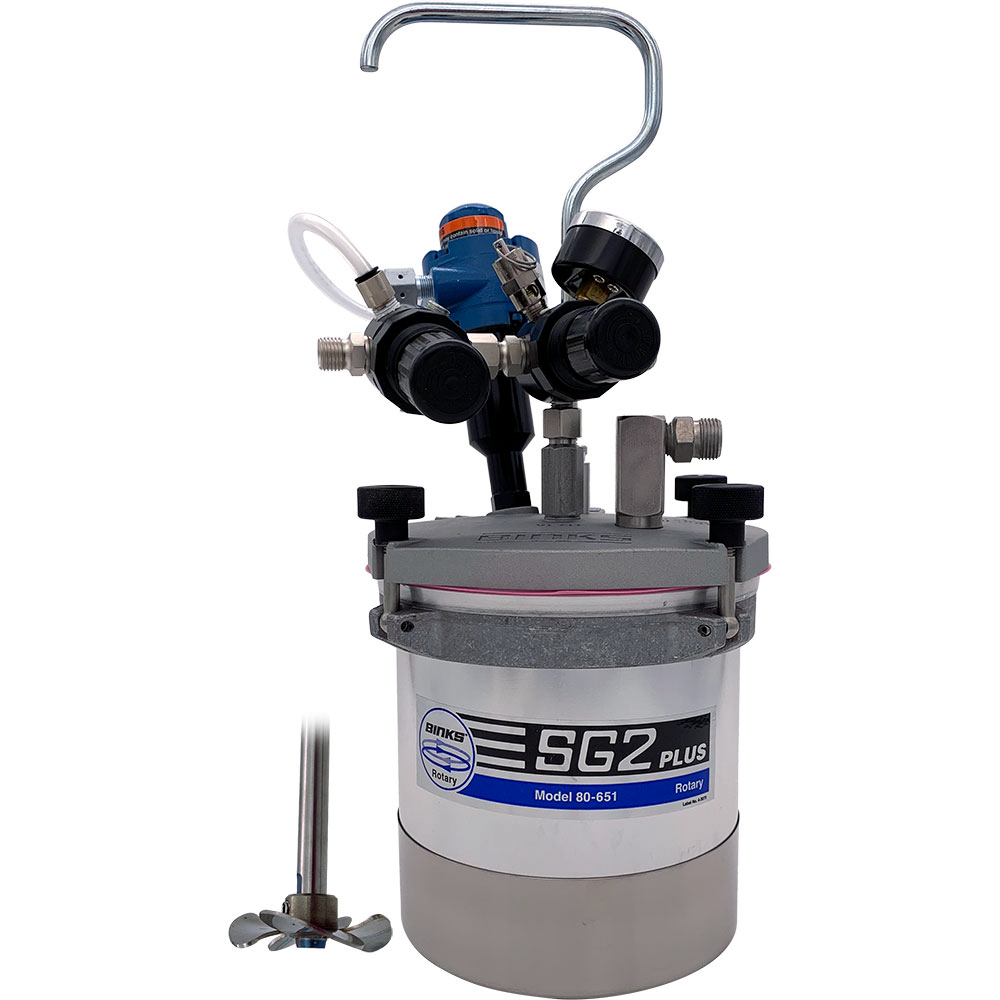 Binks SG-2 PLUS™ Pressure Cup with Rotary Agitator