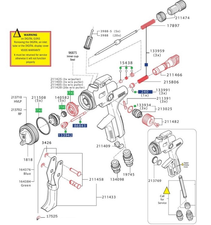 SATA 211532 SATAJET 5000 REPAIR KIT – Specialty Coatings Inc.