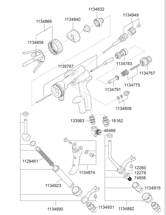 SATAjet K 1800 spray mix Packing Screw Incl. Paint Needle Packing (2 Pcs) - Total Finishing Supplies