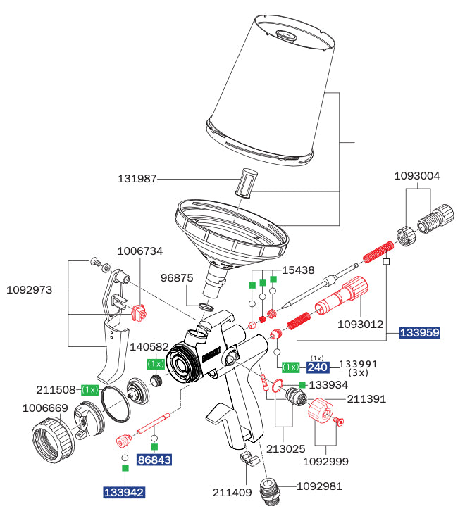 メンテナンス SATAjet X 5500 PHASER SATAjet X 5500 PHASER Maintenance Set – Total Finishing Supplies