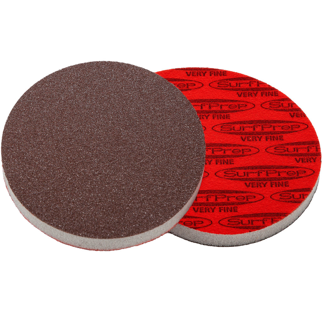 6 Surfprep Foam Discs - 10Mm Thick (Premium Red A/o) Non-Vacuum / Coarse (60-80 Scratch) Sanders