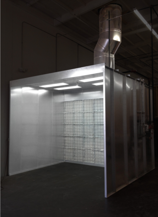 Industrial Open Face Paint Booth 10' x 9' x 10' | TF10910 vent