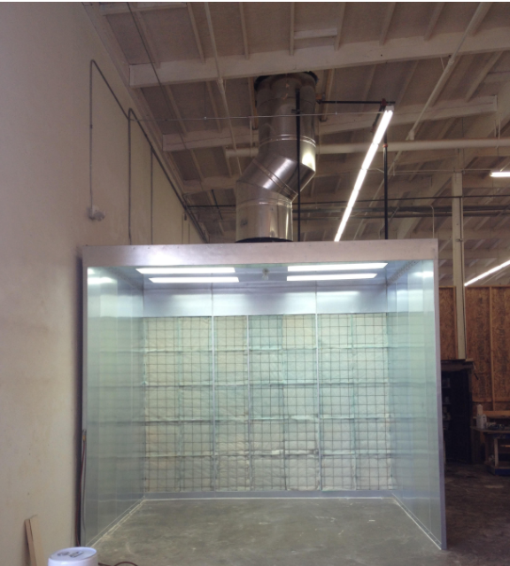 Industrial Open Face Paint Booth 8' Wide x 9' High x 12' Deep I.D. (TF8912 Series)