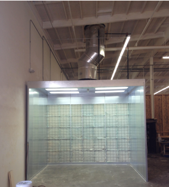 Industrial Open Face Paint Booth 8' Wide x 9' High x 8' Deep I.D. (TF898 Series) - Total Finishing Supplies