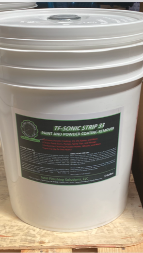 Tf-Sonic 33 - Ultra Sonic Cleaning Fluid For Paint Spray Gun And Powder Coat Removal (5 Gallon Pail)