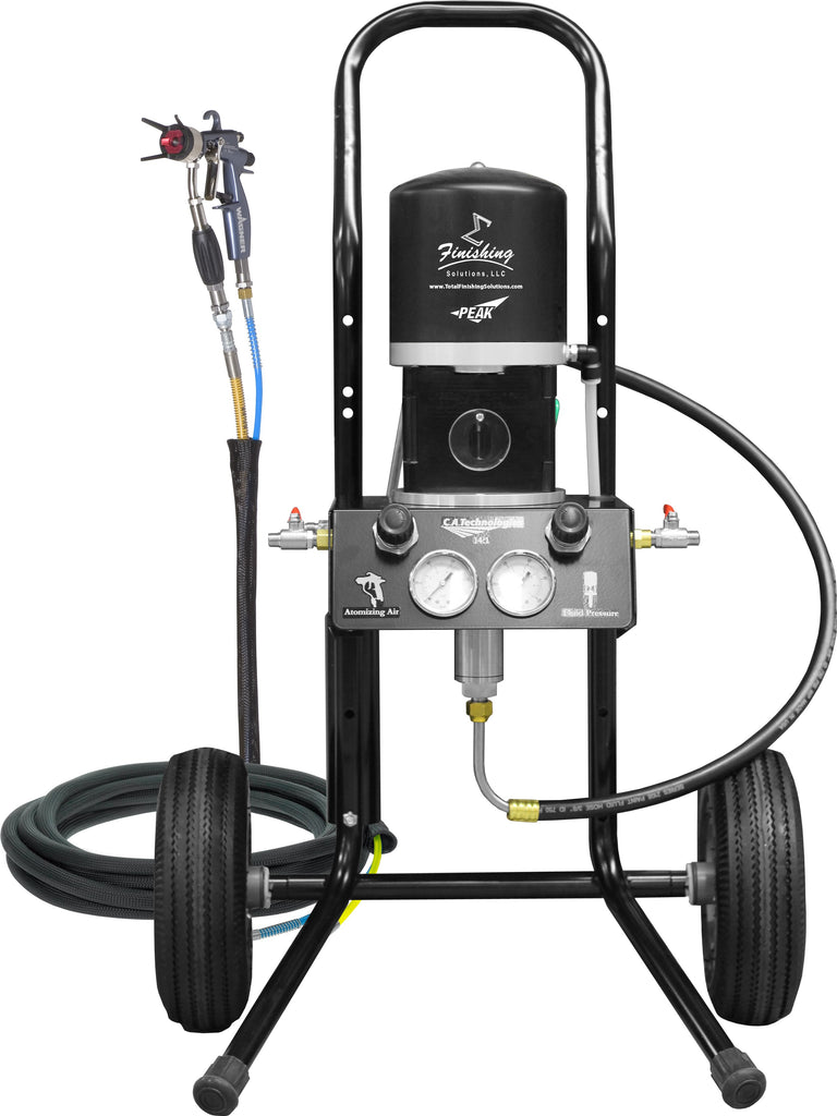 TFS Label Air-Assist-Airless (AAA) 14:1 Peak™ Pump - Cart Model Set-Up (V Packing) w/ GM4700 Gun