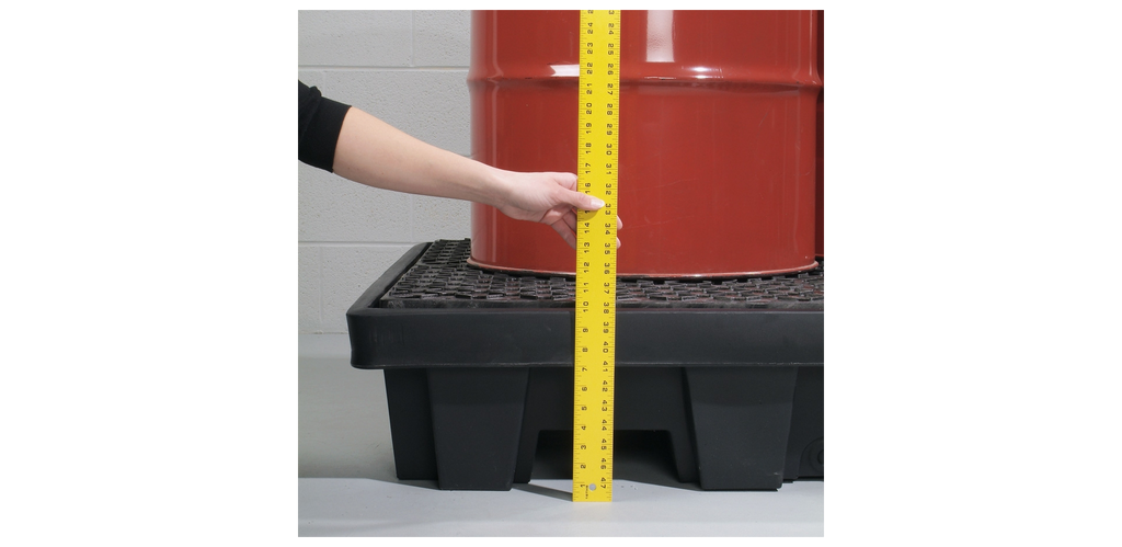 Heavy-Duty 4-Drum Polyspill Pallet Holds (4) 55 Gal. Drums 51 X 10 66 Sump Capacity Spill Pallets