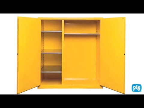 Gabinete de tambor vertical de 110 galones con cierre manual, 59" de ancho x 34" de profundidad x 65" de alto