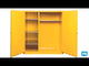 Gabinete de tambor vertical de 110 galones con cierre manual, 59" de ancho x 34" de profundidad x 65" de alto