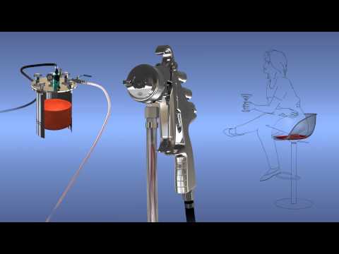 Pistola manual de pulverización de aire PILOT Premium - Alimentación a presión 
