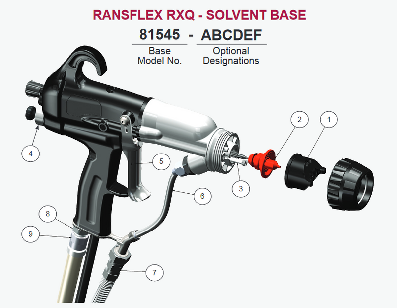 Сопла (дюзы) Ransburg Ransflex 81545 RXQ d - round spray  80400-00