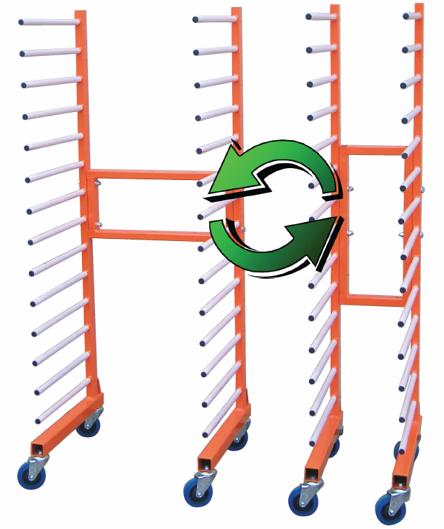 MOBILE DRYING RACK HEAVY-DUTY VERSION (700S) - Trivec Paint Solutions